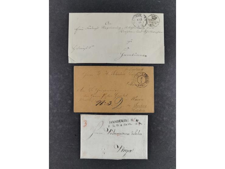 1588/68, Partie mit acht Botenpost-, Vorphila- und markenlosen Briefen, dabei u.a. durch Hitze desinfizierter Brief 1588 von 