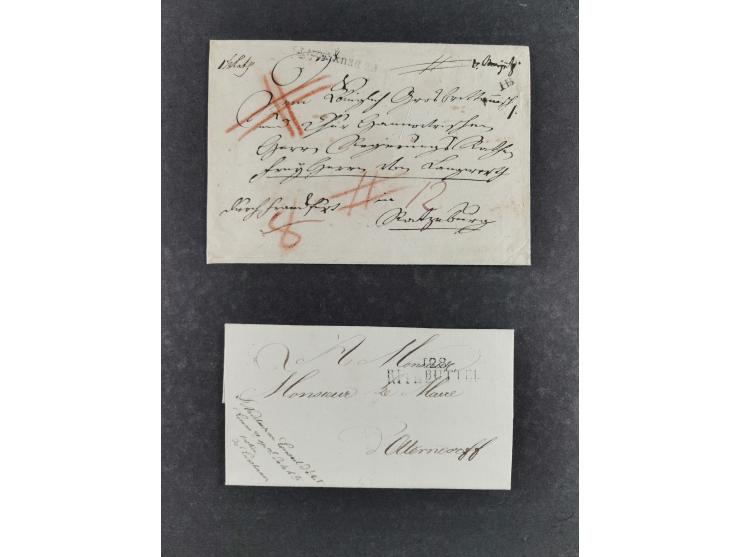 1588/68, Partie mit acht Botenpost-, Vorphila- und markenlosen Briefen, dabei u.a. durch Hitze desinfizierter Brief 1588 von 