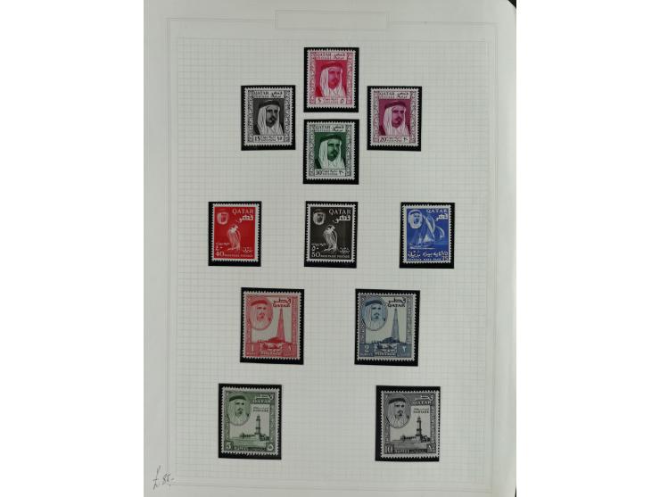 1964/73 (ca.), Abu Dhabi to Qatar, mint never hinged accumulation, many cpl. sets and some full sheets, a few better values l