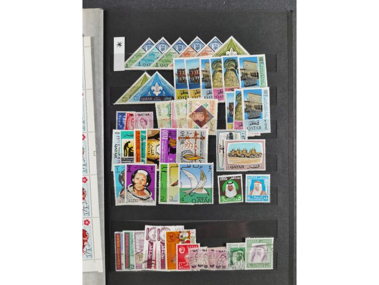 1964/73 (ca.), Abu Dhabi to Qatar, mint never hinged accumulation, many cpl. sets and some full sheets, a few better values l
