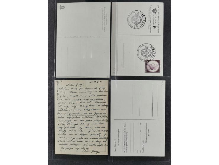 1936/46, reichhaltige Partie mit über 150 Propagandakarten sowie einigen Vignetten und kompletten Bildpostkarten-Sätzen mit v