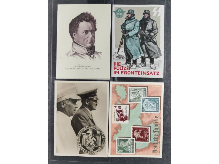 1936/46, reichhaltige Partie mit über 150 Propagandakarten sowie einigen Vignetten und kompletten Bildpostkarten-Sätzen mit v