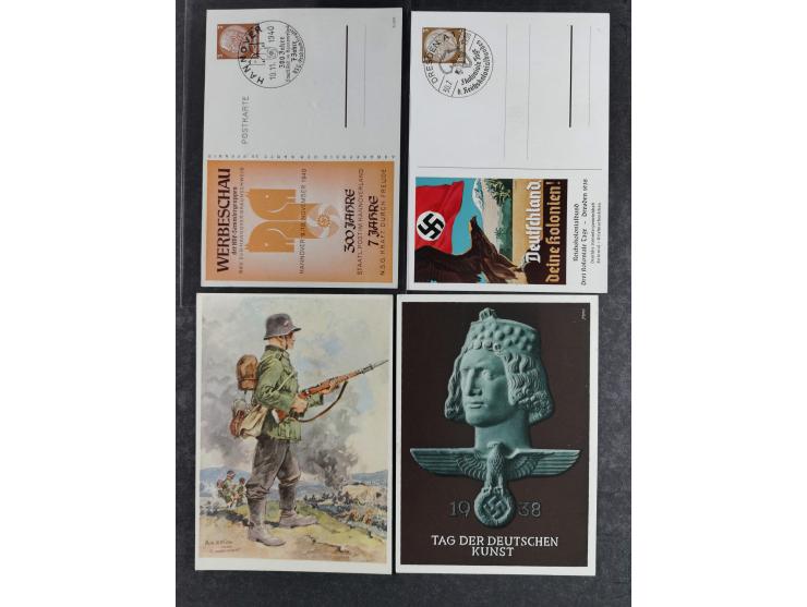 1936/46, reichhaltige Partie mit über 150 Propagandakarten sowie einigen Vignetten und kompletten Bildpostkarten-Sätzen mit v
