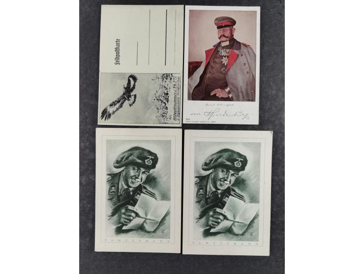 1936/46, reichhaltige Partie mit über 150 Propagandakarten sowie einigen Vignetten und kompletten Bildpostkarten-Sätzen mit v