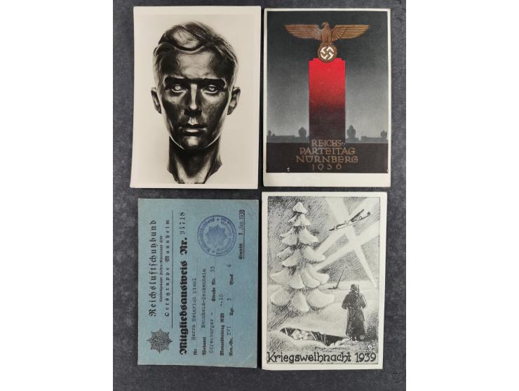 1936/46, reichhaltige Partie mit über 150 Propagandakarten sowie einigen Vignetten und kompletten Bildpostkarten-Sätzen mit v