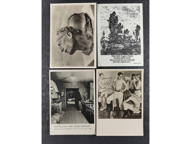 1936/46, reichhaltige Partie mit über 150 Propagandakarten sowie einigen Vignetten und kompletten Bildpostkarten-Sätzen mit v