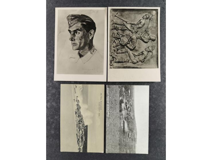 1936/46, reichhaltige Partie mit über 150 Propagandakarten sowie einigen Vignetten und kompletten Bildpostkarten-Sätzen mit v