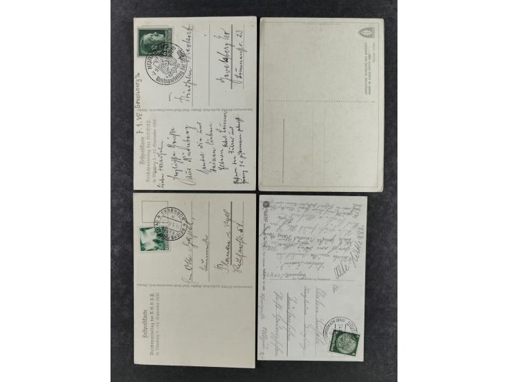 1936/46, reichhaltige Partie mit über 150 Propagandakarten sowie einigen Vignetten und kompletten Bildpostkarten-Sätzen mit v