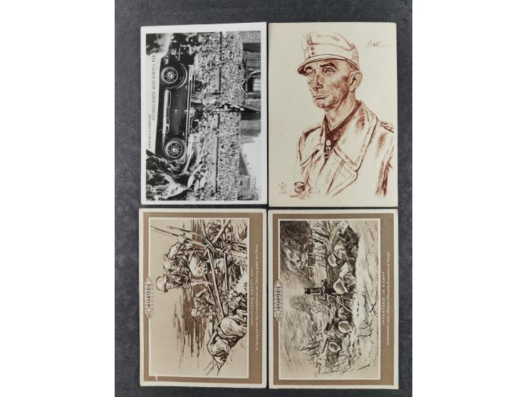 1936/46, reichhaltige Partie mit über 150 Propagandakarten sowie einigen Vignetten und kompletten Bildpostkarten-Sätzen mit v