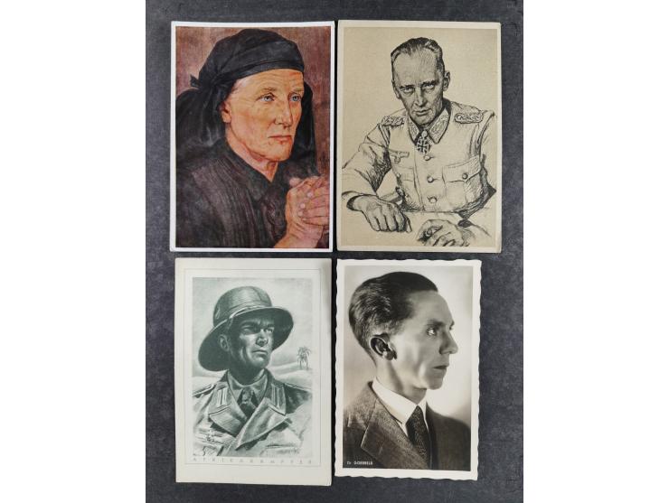 1936/46, reichhaltige Partie mit über 150 Propagandakarten sowie einigen Vignetten und kompletten Bildpostkarten-Sätzen mit v