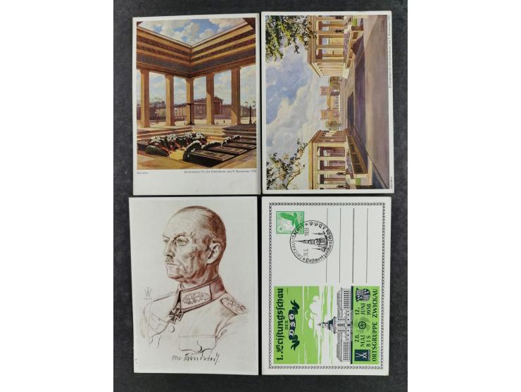 1936/46, reichhaltige Partie mit über 150 Propagandakarten sowie einigen Vignetten und kompletten Bildpostkarten-Sätzen mit v