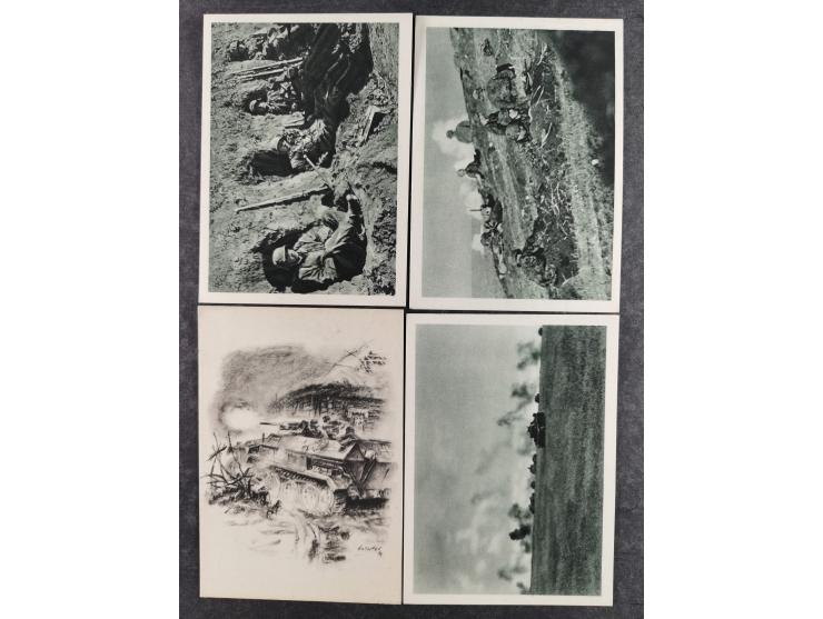 1936/46, reichhaltige Partie mit über 150 Propagandakarten sowie einigen Vignetten und kompletten Bildpostkarten-Sätzen mit v