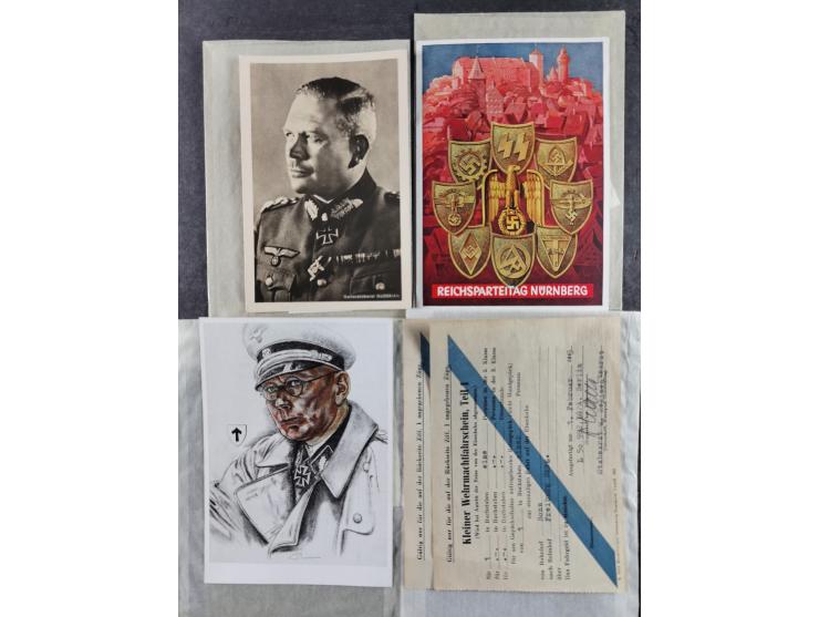 1936/46, reichhaltige Partie mit über 150 Propagandakarten sowie einigen Vignetten und kompletten Bildpostkarten-Sätzen mit v