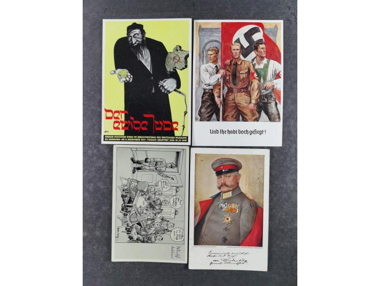 1936/46, reichhaltige Partie mit über 150 Propagandakarten sowie einigen Vignetten und kompletten Bildpostkarten-Sätzen mit v
