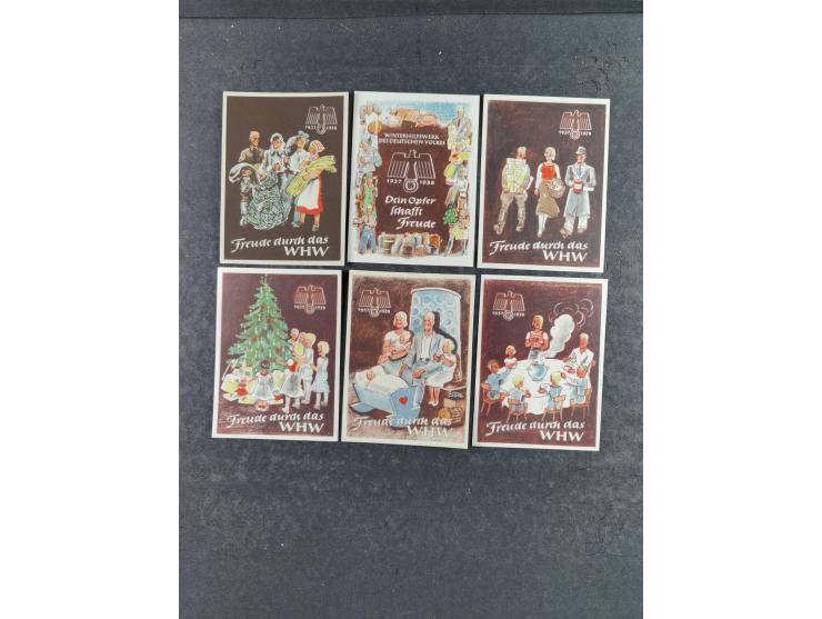 1936/46, reichhaltige Partie mit über 150 Propagandakarten sowie einigen Vignetten und kompletten Bildpostkarten-Sätzen mit v