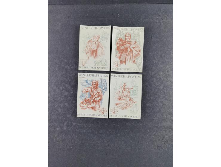 1936/46, reichhaltige Partie mit über 150 Propagandakarten sowie einigen Vignetten und kompletten Bildpostkarten-Sätzen mit v