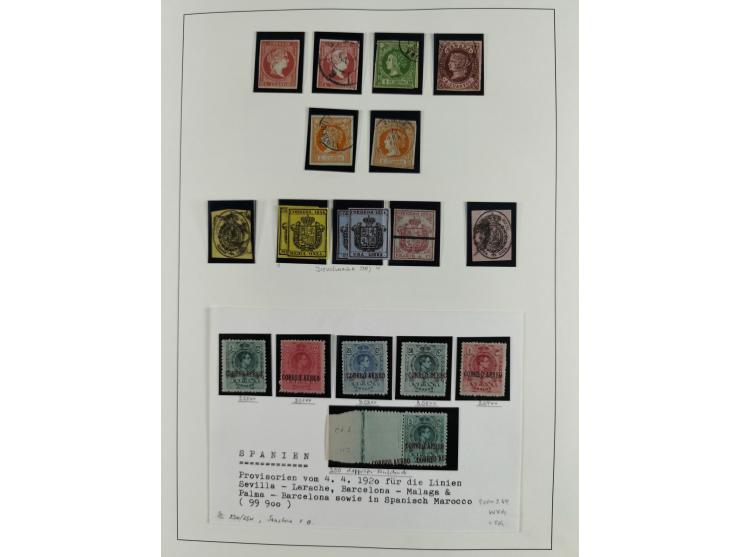 1850/1960, mostly unused and used collection from Michel No. 1 on cover front incl. Spanish colonies and some Portugal with p