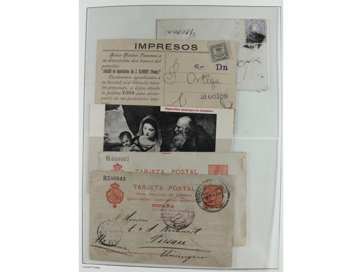 1850/1960, mostly unused and used collection from Michel No. 1 on cover front incl. Spanish colonies and some Portugal with p