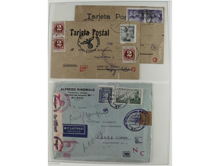 1850/1960, mostly unused and used collection from Michel No. 1 on cover front incl. Spanish colonies and some Portugal with p