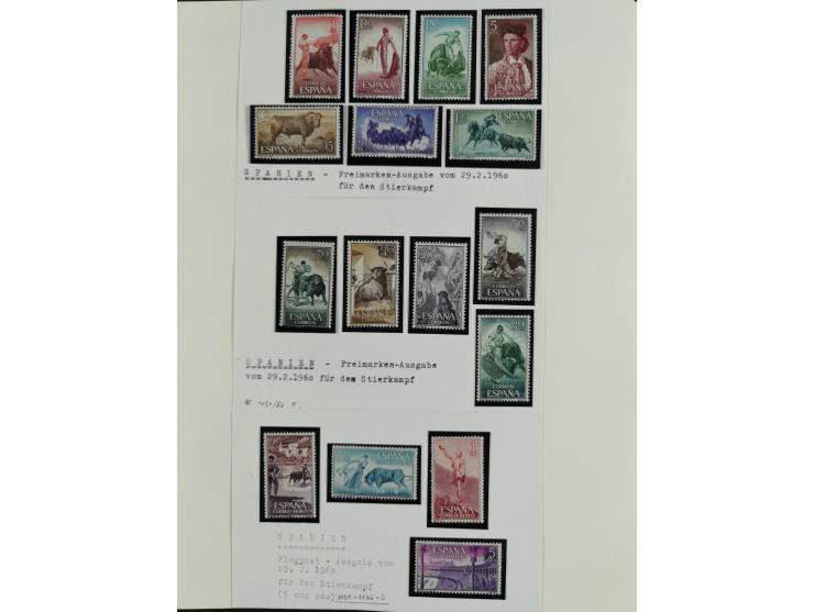 1850/1960, mostly unused and used collection from Michel No. 1 on cover front incl. Spanish colonies and some Portugal with p