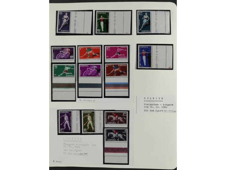 1850/1960, mostly unused and used collection from Michel No. 1 on cover front incl. Spanish colonies and some Portugal with p