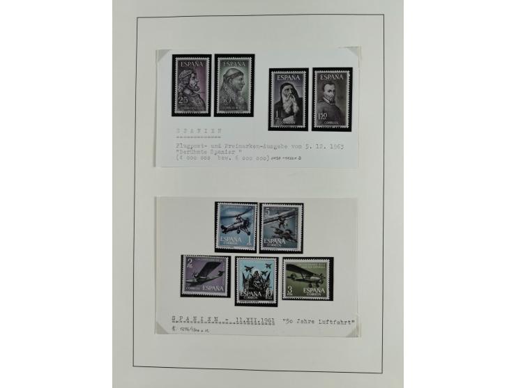 1850/1960, mostly unused and used collection from Michel No. 1 on cover front incl. Spanish colonies and some Portugal with p