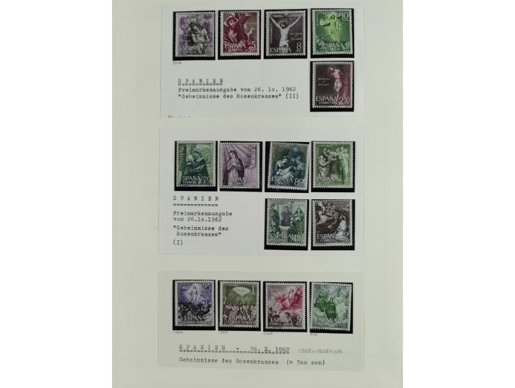 1850/1960, mostly unused and used collection from Michel No. 1 on cover front incl. Spanish colonies and some Portugal with p