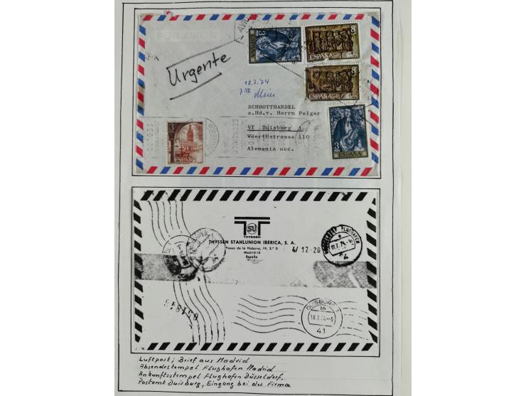 1850/1960, mostly unused and used collection from Michel No. 1 on cover front incl. Spanish colonies and some Portugal with p