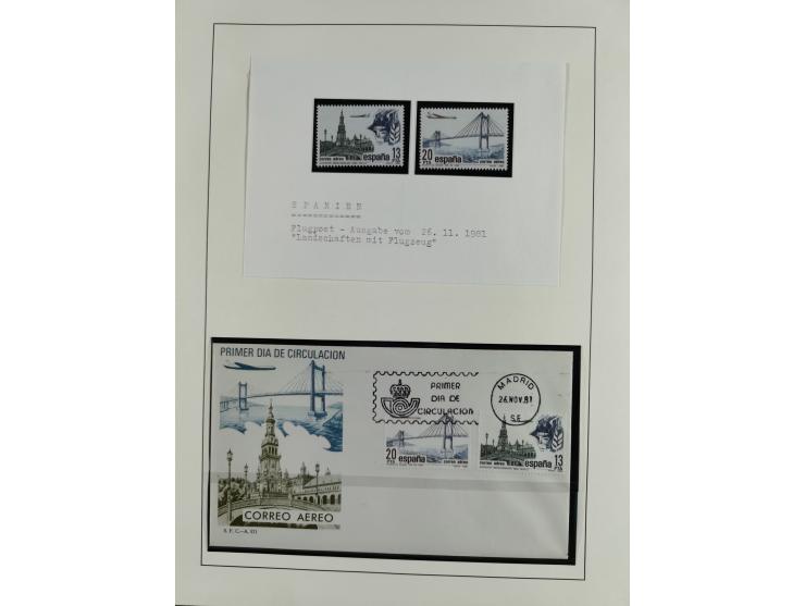 1850/1960, mostly unused and used collection from Michel No. 1 on cover front incl. Spanish colonies and some Portugal with p