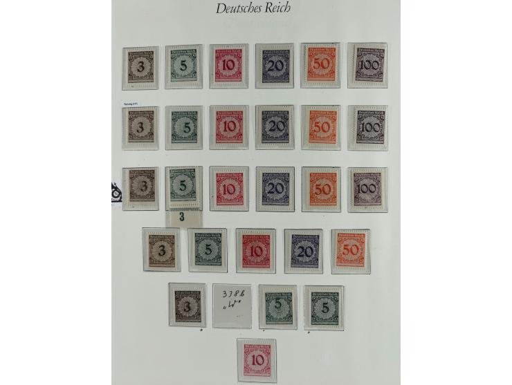 1923/46, in den Hauptnummern kpl. ungebrauchte/postfrische und zusätzlich gestempelte Sammlung inkl. Dienstmarken (gestempelt