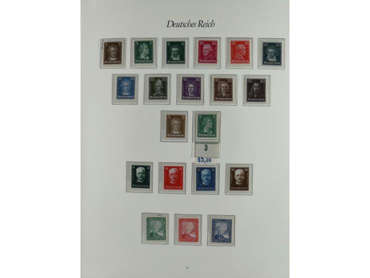 1923/46, in den Hauptnummern kpl. ungebrauchte/postfrische und zusätzlich gestempelte Sammlung inkl. Dienstmarken (gestempelt