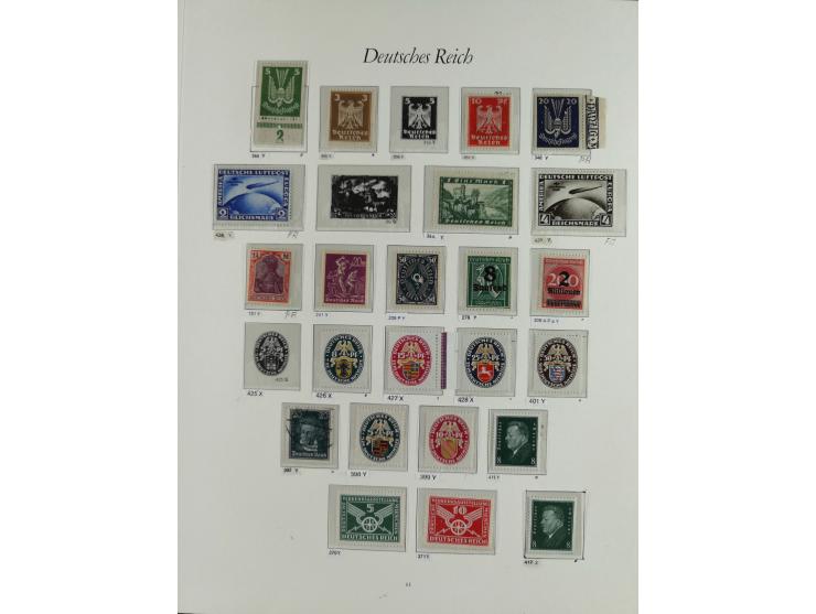 1923/46, in den Hauptnummern kpl. ungebrauchte/postfrische und zusätzlich gestempelte Sammlung inkl. Dienstmarken (gestempelt