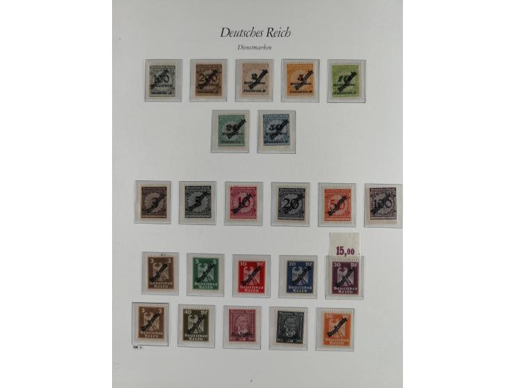 1923/46, in den Hauptnummern kpl. ungebrauchte/postfrische und zusätzlich gestempelte Sammlung inkl. Dienstmarken (gestempelt