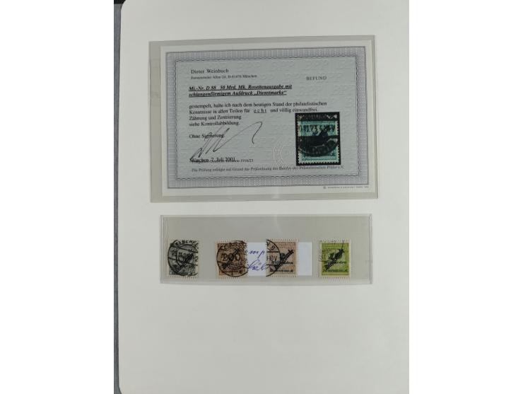 1923/46, in den Hauptnummern kpl. ungebrauchte/postfrische und zusätzlich gestempelte Sammlung inkl. Dienstmarken (gestempelt