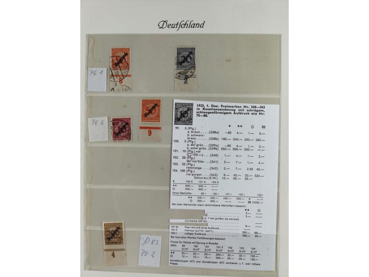 1923/46, in den Hauptnummern kpl. ungebrauchte/postfrische und zusätzlich gestempelte Sammlung inkl. Dienstmarken (gestempelt
