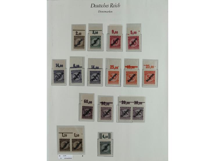 1923/46, in den Hauptnummern kpl. ungebrauchte/postfrische und zusätzlich gestempelte Sammlung inkl. Dienstmarken (gestempelt