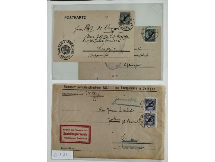 1923/46, in den Hauptnummern kpl. ungebrauchte/postfrische und zusätzlich gestempelte Sammlung inkl. Dienstmarken (gestempelt