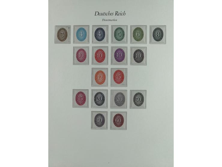 1923/46, in den Hauptnummern kpl. ungebrauchte/postfrische und zusätzlich gestempelte Sammlung inkl. Dienstmarken (gestempelt