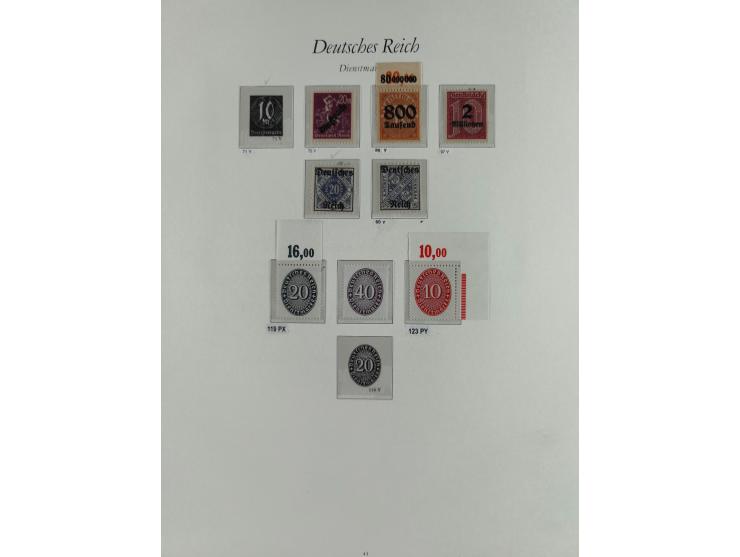 1923/46, in den Hauptnummern kpl. ungebrauchte/postfrische und zusätzlich gestempelte Sammlung inkl. Dienstmarken (gestempelt