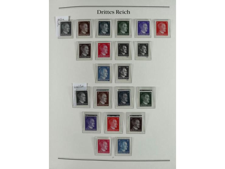 1923/46, in den Hauptnummern kpl. ungebrauchte/postfrische und zusätzlich gestempelte Sammlung inkl. Dienstmarken (gestempelt