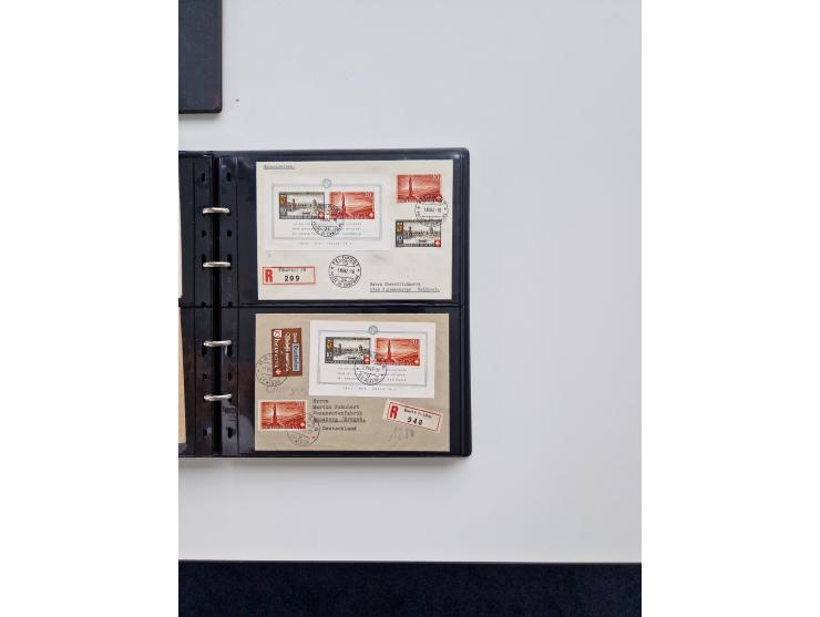 1934/2008, phantastisch schöne Blocksammlung mit über 520 Briefen, dabei viele R- und Eilbriefe, Zensuren, Sonderstempel sowi