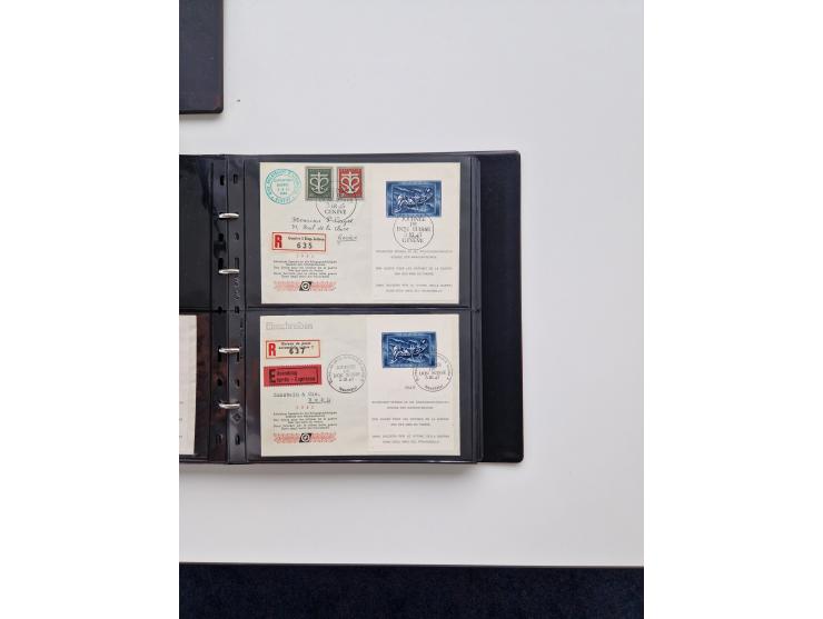 1934/2008, phantastisch schöne Blocksammlung mit über 520 Briefen, dabei viele R- und Eilbriefe, Zensuren, Sonderstempel sowi