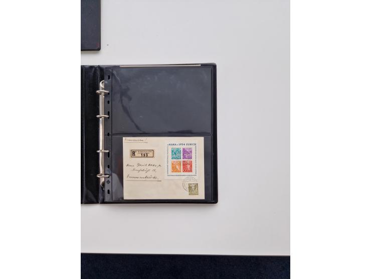 1934/2008, phantastisch schöne Blocksammlung mit über 520 Briefen, dabei viele R- und Eilbriefe, Zensuren, Sonderstempel sowi