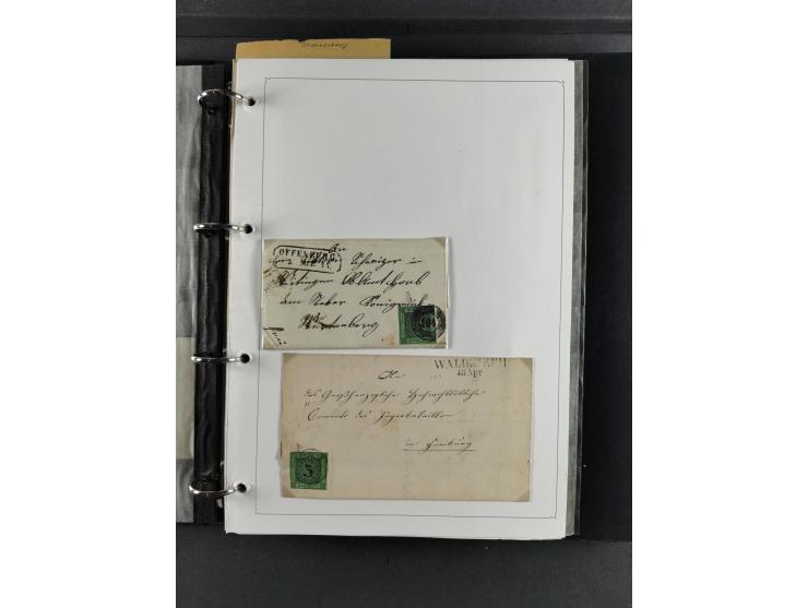 Baden bis Württemberg, umfangreiche gestempelte und ungebraucht/postfrische Sammlung inkl. Doubletten mit Briefen und Ganzsac