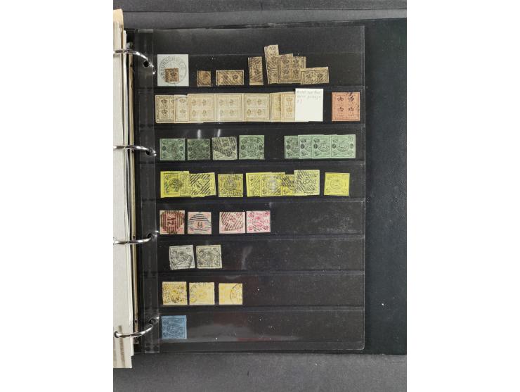 Baden bis Württemberg, umfangreiche gestempelte und ungebraucht/postfrische Sammlung inkl. Doubletten mit Briefen und Ganzsac