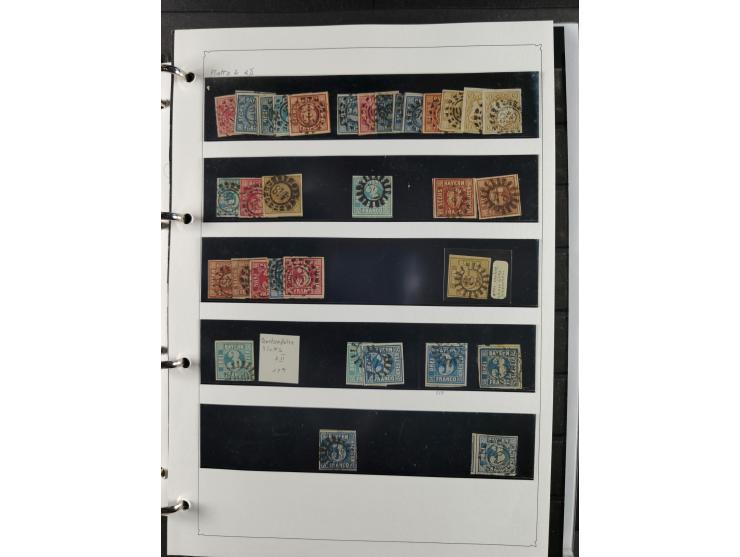 Baden bis Württemberg, umfangreiche gestempelte und ungebraucht/postfrische Sammlung inkl. Doubletten mit Briefen und Ganzsac