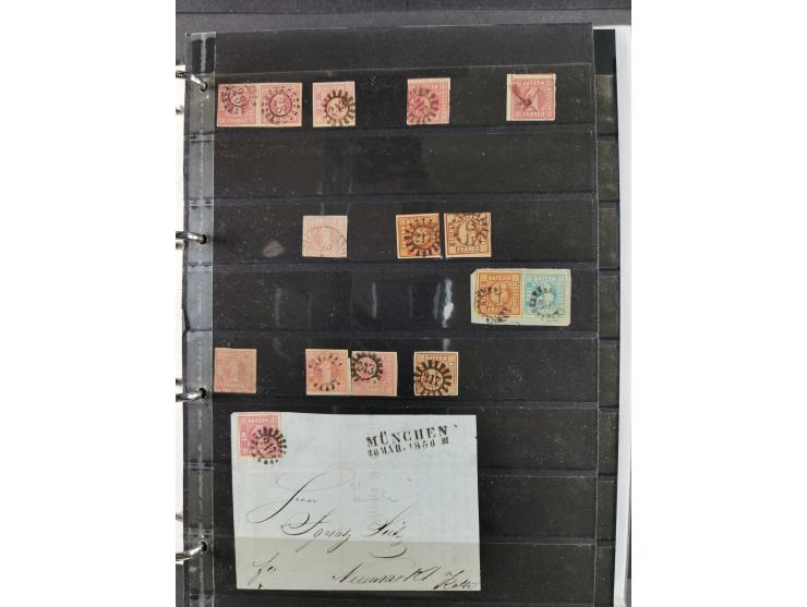 Baden bis Württemberg, umfangreiche gestempelte und ungebraucht/postfrische Sammlung inkl. Doubletten mit Briefen und Ganzsac