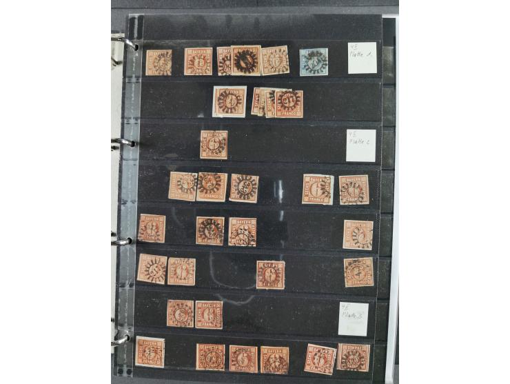 Baden bis Württemberg, umfangreiche gestempelte und ungebraucht/postfrische Sammlung inkl. Doubletten mit Briefen und Ganzsac