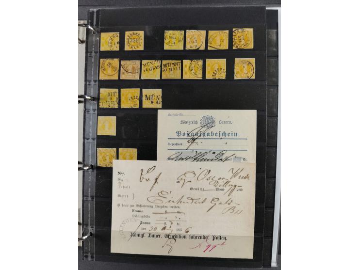 Baden bis Württemberg, umfangreiche gestempelte und ungebraucht/postfrische Sammlung inkl. Doubletten mit Briefen und Ganzsac