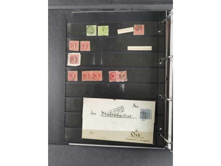 Baden bis Württemberg, umfangreiche gestempelte und ungebraucht/postfrische Sammlung inkl. Doubletten mit Briefen und Ganzsac